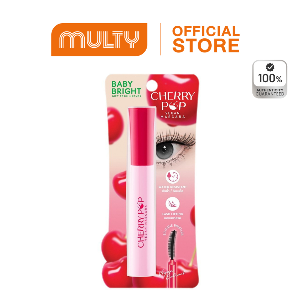 Baby Bright Cherry Pop Vegan Mascara 10 g.เชอร์รี่ป๊อปวีแกนมาสคาร่า