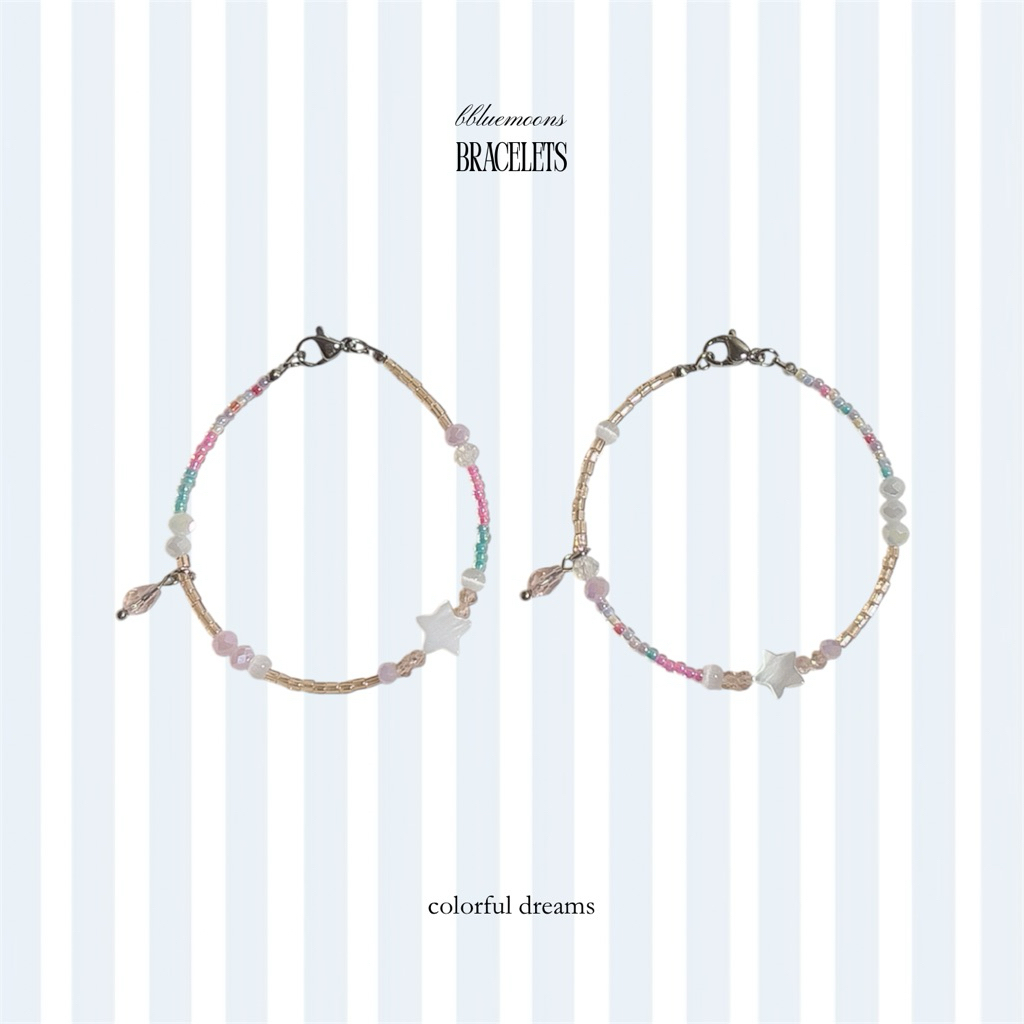 colorful dreams bracelets ✨ กำไลข้อมือลูกปัด สร้อยข้อมือลูกปัด 🤍