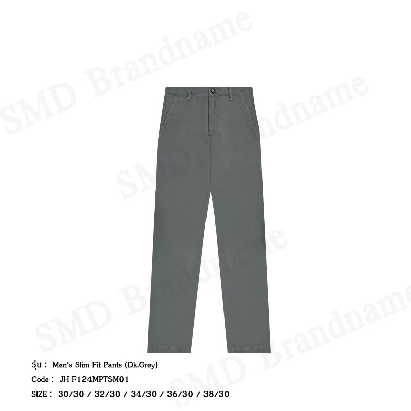 John Henry กางเกงขายาว รุ่น Men's Slim Fit Pants (Dk.Grey) Code: JH F124MPTSM01