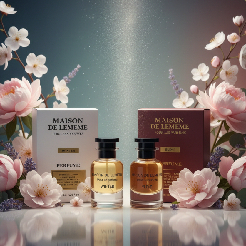 1 ขวด Maison De Lememe น้ำหอมกลิ่น Elixie,Winter (Perfume) 50 ML เลือกกลิ่นในตะกร้า / นห5 นห6