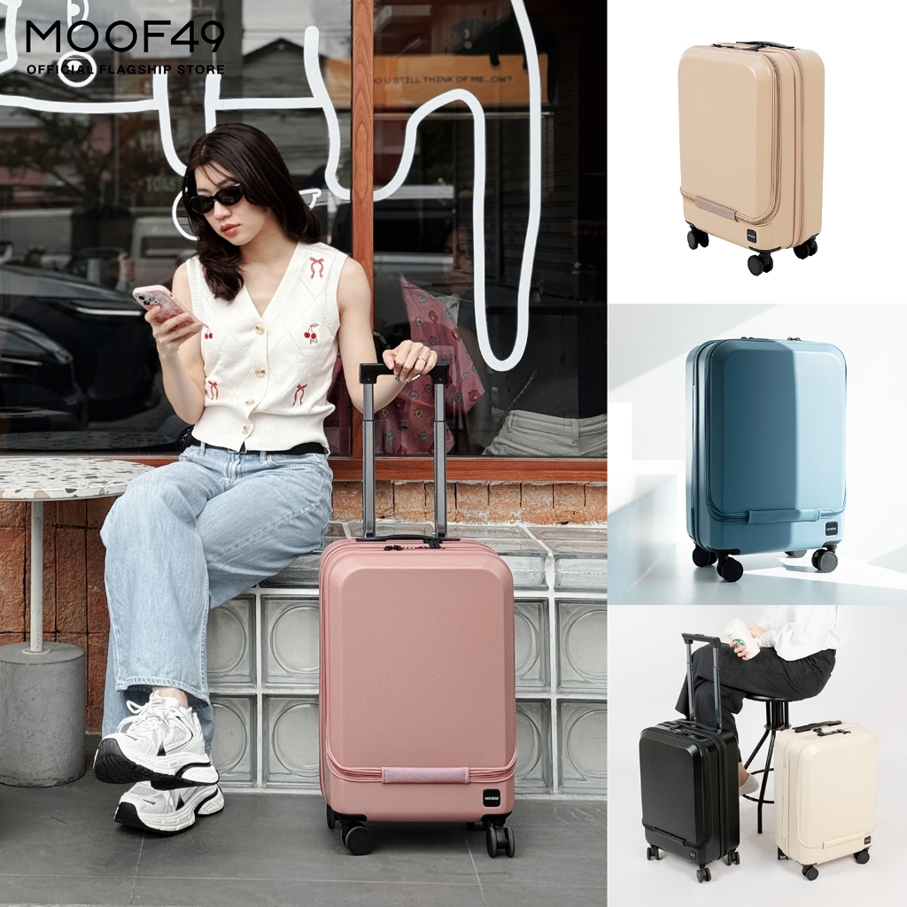 MOOF49 กระเป๋าเดินทางรุ่น RIM Series Luggage ขนาด 29" (รับประกัน 1 ปี) PC100% ล้อ hinomoto เปิดหน้า