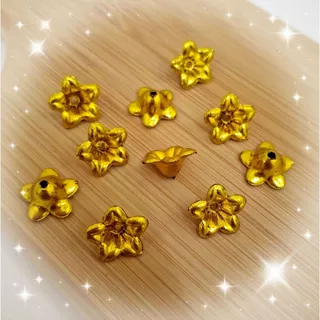 พิกุลถ้วย ขนาด 1.4ซม สีเงิน-ทอง-สีพาสเทลหวาน ใช้ตกแต่งงานเหรียญโปรยทานและงานพวงมาลัยแห้งหรือสด