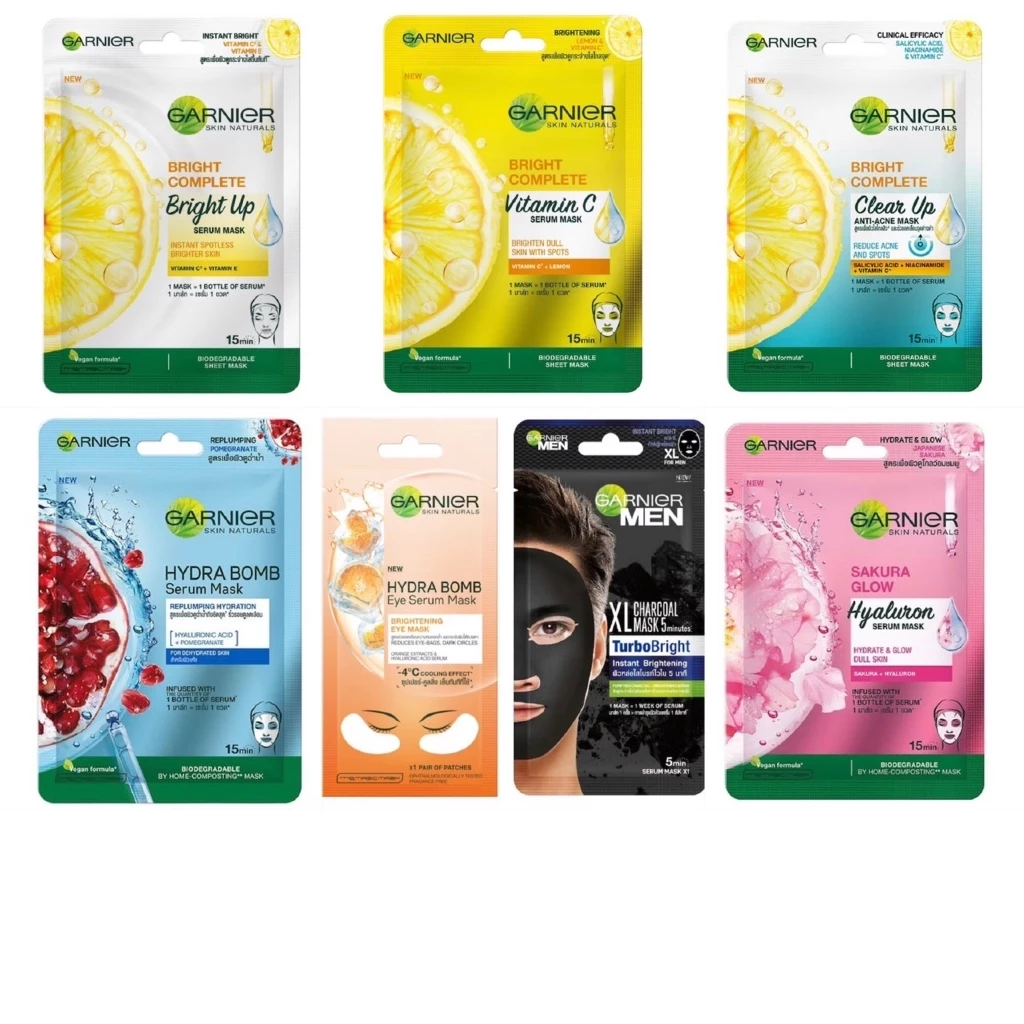 Garnier mask มีหลายสูตรให้เลือก