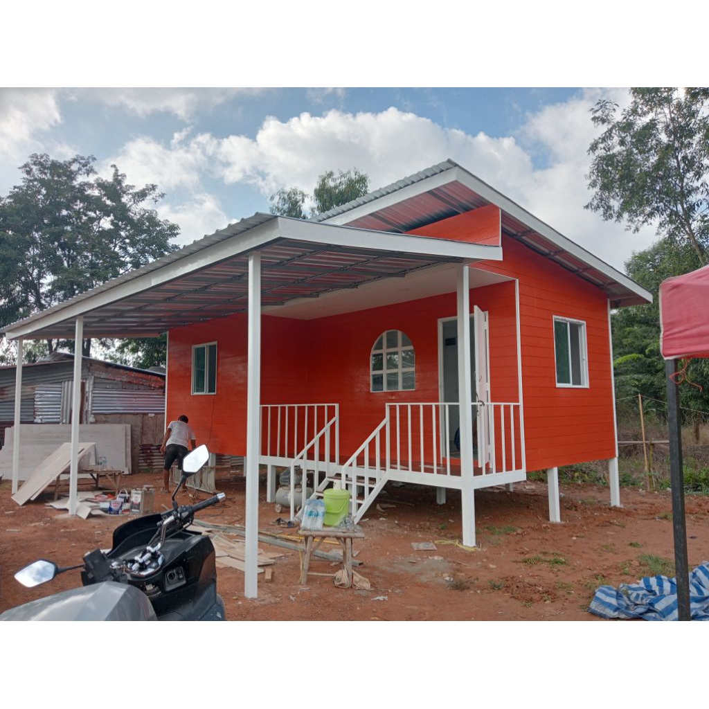 น็อคดาวน์ บ้านน็อคดาวน์ ขนาด 4*8 เมตร ห้องนอน1 ห้องโถง1 ห้องน้ำ1