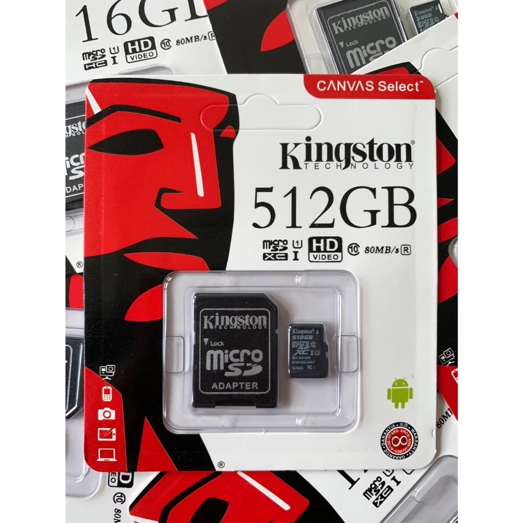 เมมโมรี่การ์ด Micro sd card 512GB กล้อง/กล้องติดรถยนต์/โทรศัพท์มือถือ