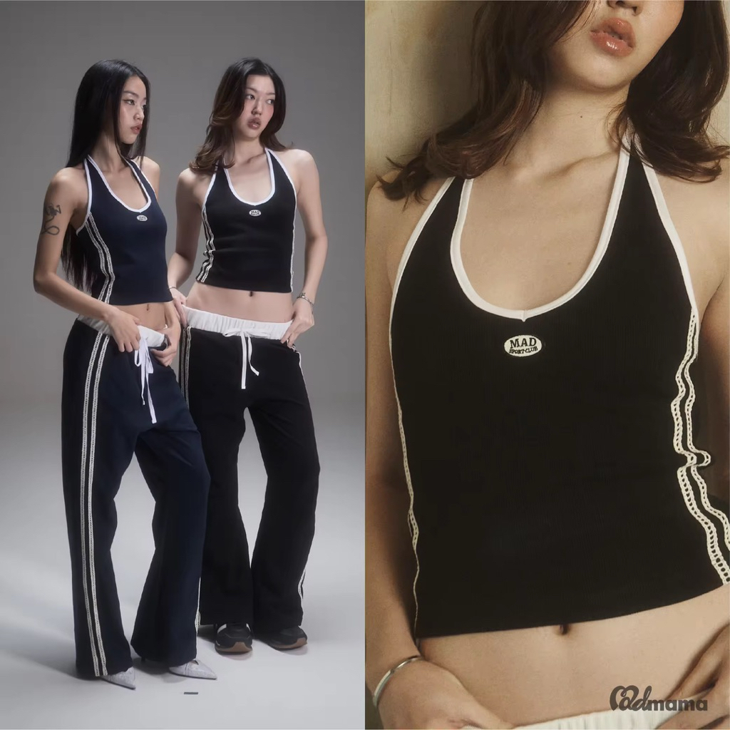 Used - MAD MAMA / Lace Tracksuit Set in Black (เสื้อ + กางเกง)