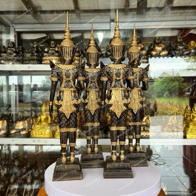 ท้าวจตุโลกบาล ทั้ง 4 องค์  สีมันปูเพ้นท์เครื่องทอง มวลสารแร่เหล็กน้ำพี้ แถมฟรีวัตถุมงคลเหล็กน้ำพี้ - รูปที่ 3