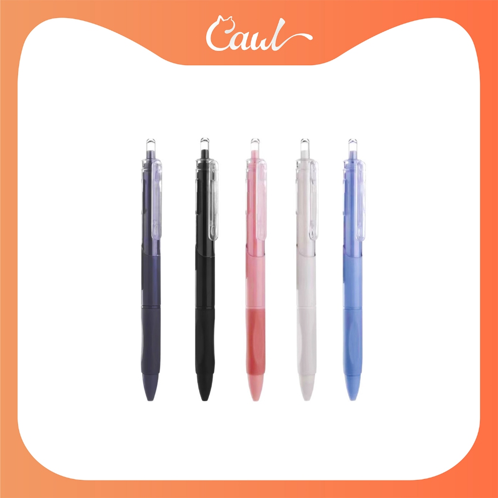CAWL ปากกาเจล แบบกด 0.5 มม. น้ำหมึกสีดำ แห้งเร็ว ไส้ปากกา สีน้ำเงิน สีแดง สีดำ นักเรียน สำนักงาน