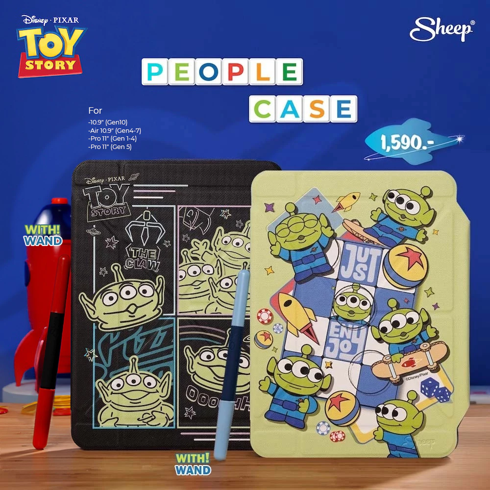 [People Alien] Aliens Collection เคสสำหรับไอแพด People เคสเก็บปลอกปากกาได้ แถมฟรี ปลอกปากกา เคสFor iPad กันงอกันกระแทก