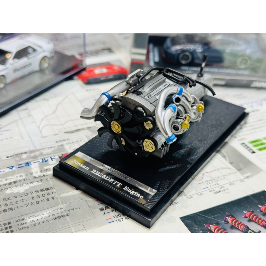 model car 1/18 Motor Helix Accessories Nissan Skyline GT-R R34 RB26DETT Engine Engine โมเดลรถยนต์ ขอ