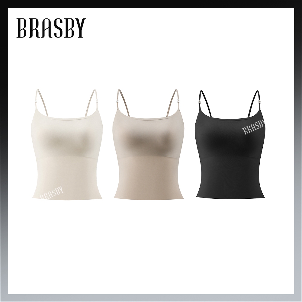 🎉Brasby🎉 เสื้อกั๊กผู้หญิง เสื้อกั๊กสายเดี่ยว เสื้อครอปคล้องคอ สายเดี่ยว บราเสริมฟองน้ำ ไม่ต้องใส่บรา เย็นสบาย - รูปที่ 6