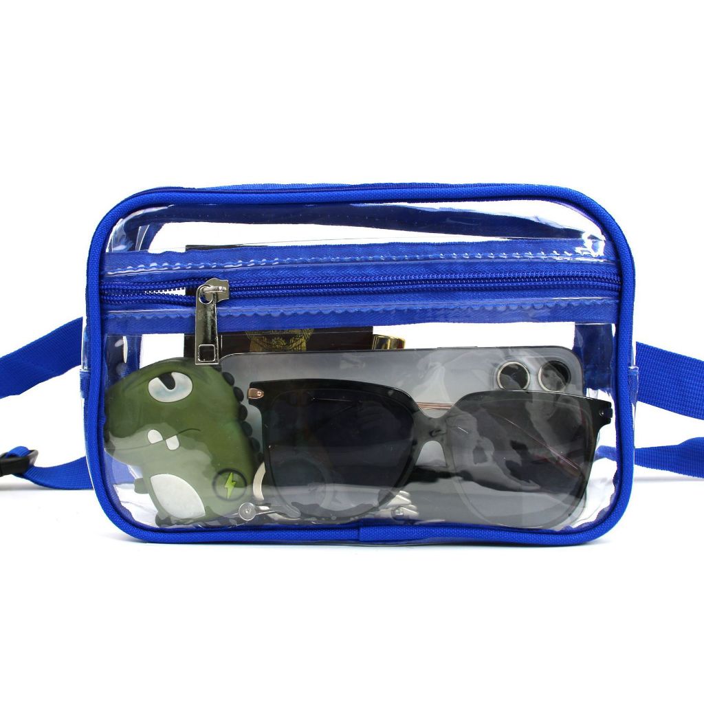 <รับประกัน 1 ปี> โปร่งใส PVC ไหล่ Crossbody กระเป๋าขนาดใหญ่ความจุกระเป๋าใสกระเป๋าเดินทาง Messenger กระเป๋ากันน้ําลดราคา