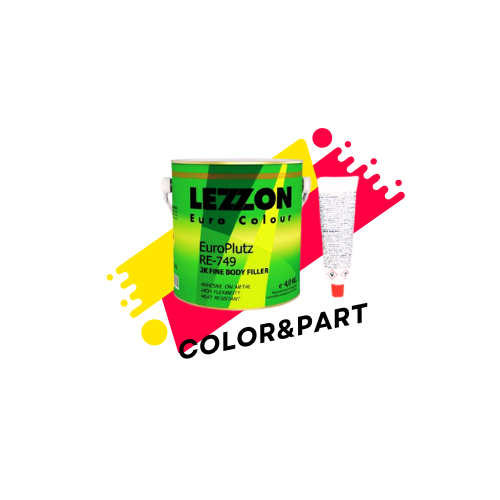 LEZZON สีโป้วพลาสติก RE-749 พร้อมน้ำยาเร่ง ขนาด 4 Kg.