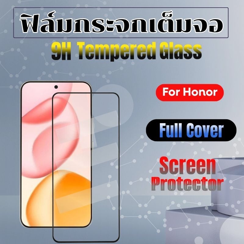 ฟิล์มกระจกเต็มจอสําหรับHONOR 400,HONOR 400lite,X9c Smart,Honor 200lite,Honor 200smart,Honor X8C,X7C