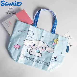 (ลิขสิทธิ์แท้) Shopping Bag กระเป๋าช้อปปิ้ง สะพายไหล่ กันน้ำ Hello Kitty / My Melody / Kuromi / Cinnamoroll / Pochacco