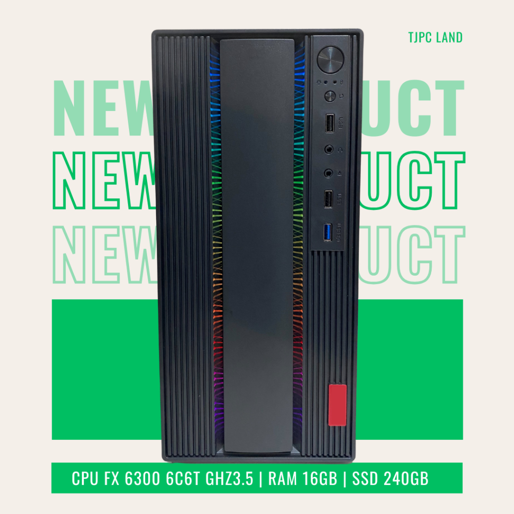 VENUZ พีซีเล่นเกม งบประหยัด รุ่น VC2601 พร้อมเมนบอร์ด ASUS socket 942 CPU FX 6300 6C 6T GHz3.5 RAM 1