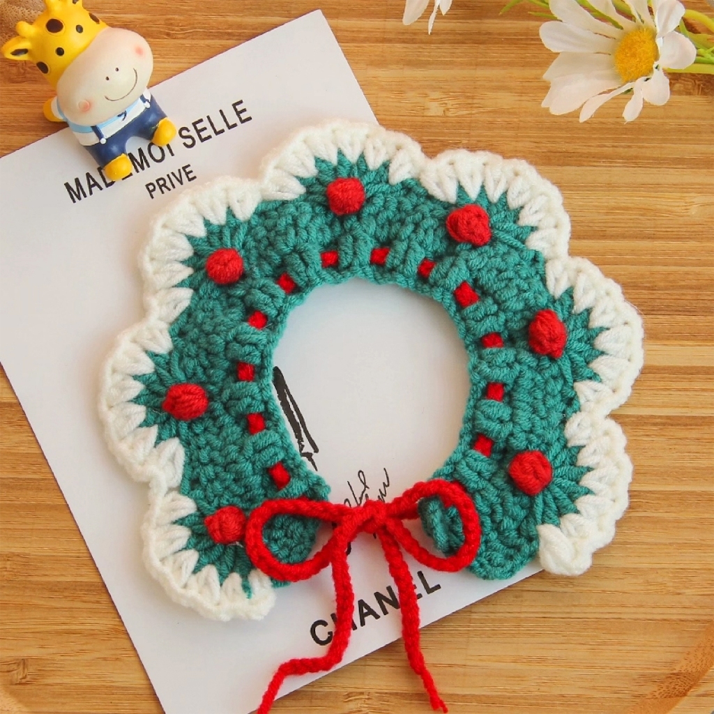 TUBI อุปกรณ์เสริมสำหรับปลอกคอ ผ้าพันคอแมว ผูกโบว์ ปลอกคอสัตว์เลี้ยง เอี๊ยม น้ําลาย น้ําลาย ผ้าพันคอ - รูปที่ 4