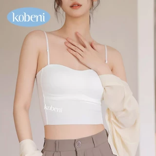 ⭐KOBENI⭐เสื้อสายเดี่ยวแฟชั่น ไซส์เล็กและสาวอวบ มีฟองน้ำในตัว ผ้าดีมาก สายปรับได้ งานสวยมาก มี4สี
