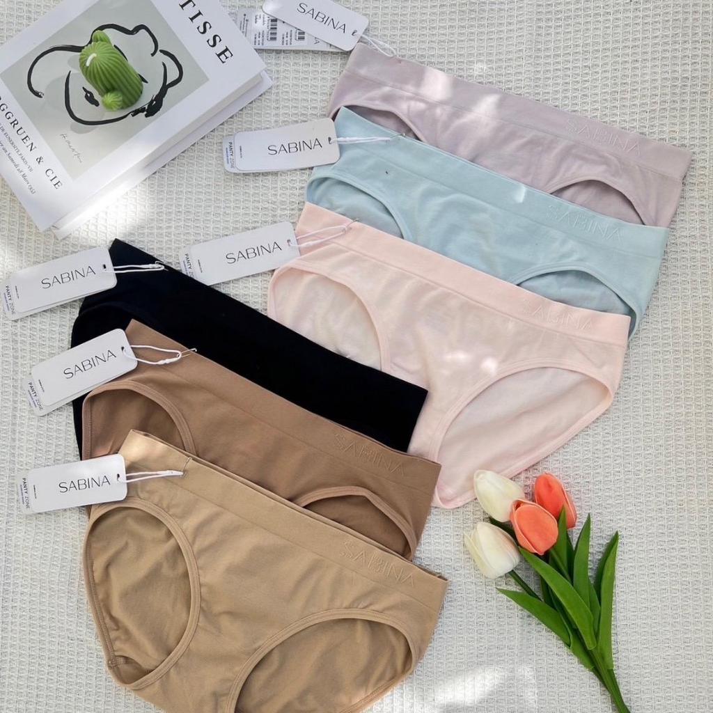 กางเกงในผ้าทอซาบีน่า ทรงบิกินี่ เอวต่ำ แพค 1 ตัว รหัส NUZ23027