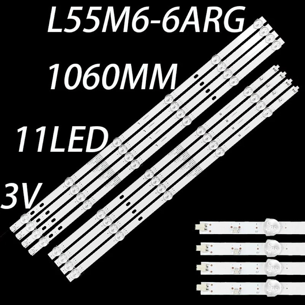 แถบไฟแบ็คไลท์ LED สำหรับ HFSX55D11-ZC62AG-03D 303HX550004D MI 55 TV L55M6-6ARG