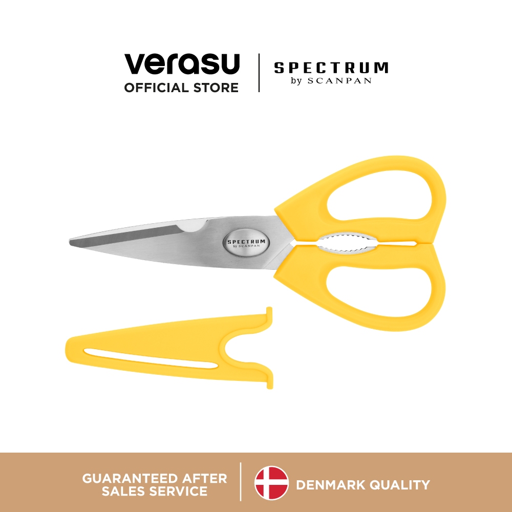 SCANPAN กรรไกรทำครัว ถอดแยกได้ พร้อมปลอก สีเหลือง Spectrum SCA-70010406