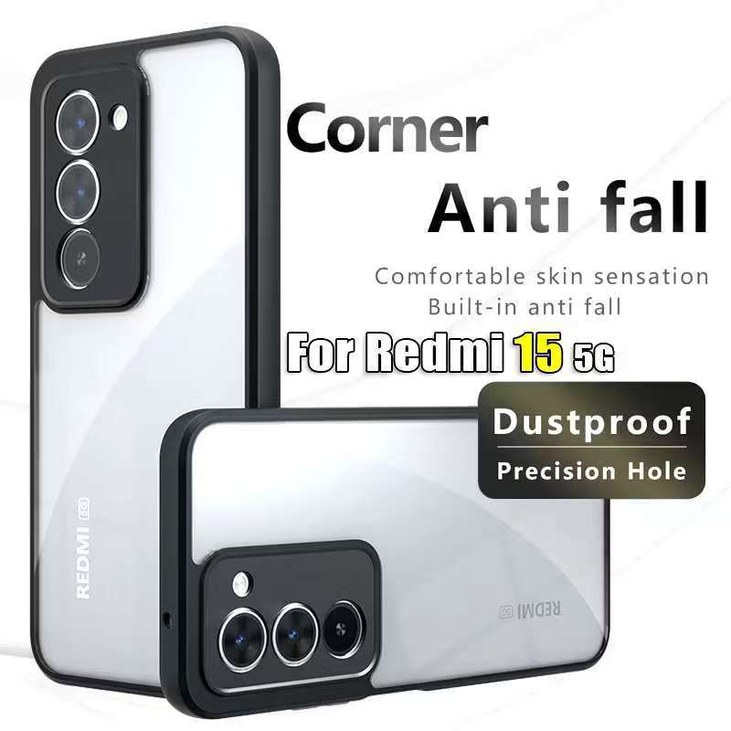 Xiaomi Redmi 15/POCO C85/Redmi 15Cตรงรุ่น(ส่งในไทย)เคสกันกระแทกขอบสีหลังใสXiaomi Redmi 15C