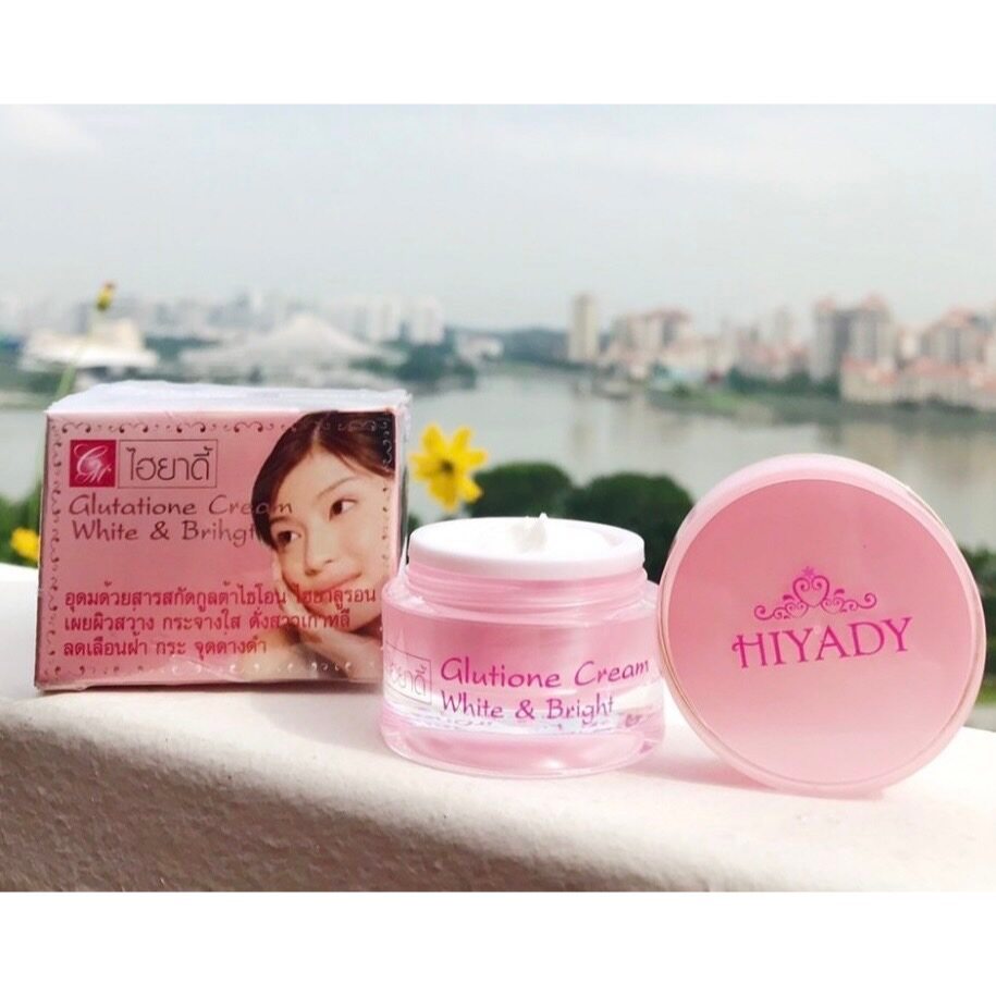 ถูกสุด‼️ครีมลดฝ้า👩🏻🌸ครีมหน้าขาว ไฮยาดี้ กลูต้า กล่องชมพู Hiyady Glutatione White Cream & Bright ของแท้💯