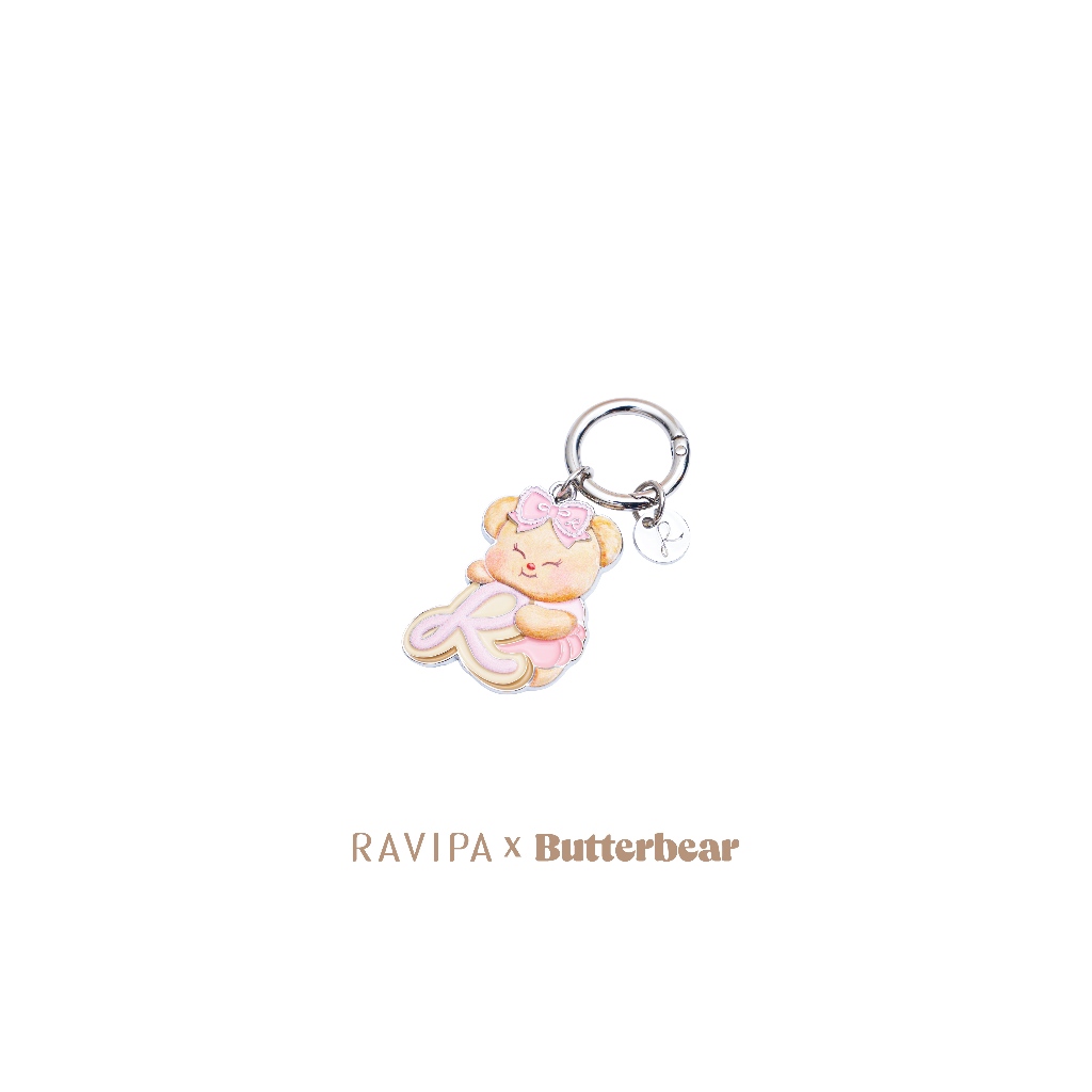 RAVIPA x Butterbear - Yummy Tummy Metal Keyring - พวงกุญแจ