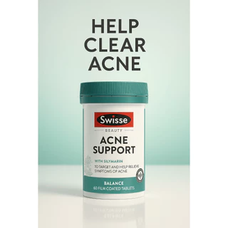 Swisse Beauty Acne Support 60 Tablets ลดสิว