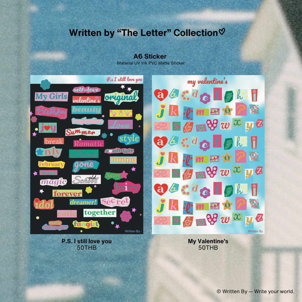 Written By - Love Letter Alphabet Stickers