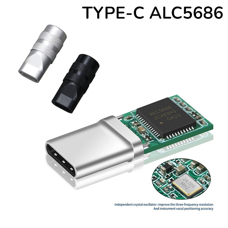ALC5686 Chip Type-C Digital Audio Headphone Plug DAC Decoding Lossless Sound Quality 32bit 384khz USB C Hifi Connector