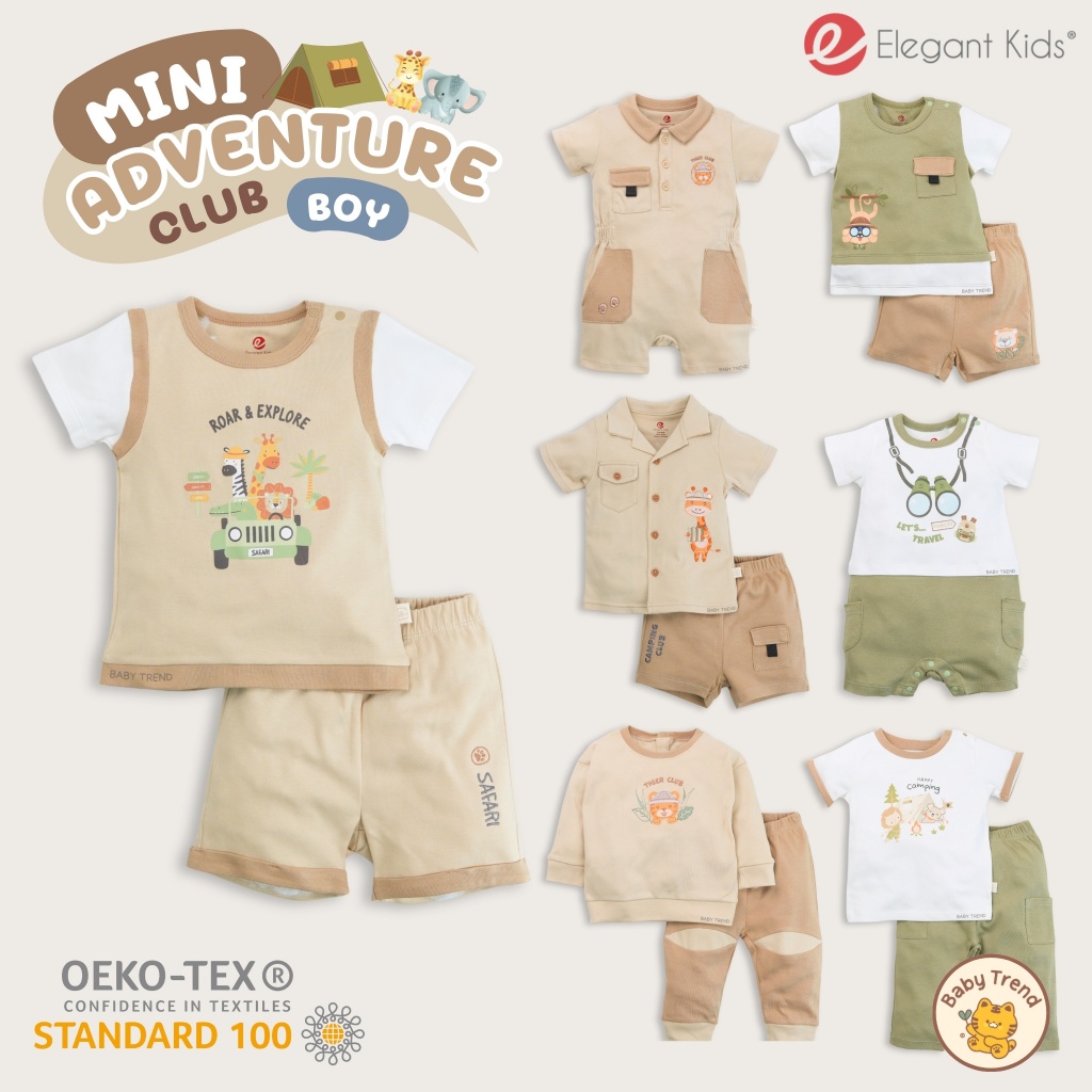 Elegant Kids ชุดลูกชาย 0-3 ปี Mini Adventure Club Collection ชุดเที่ยวลูกชาย | B