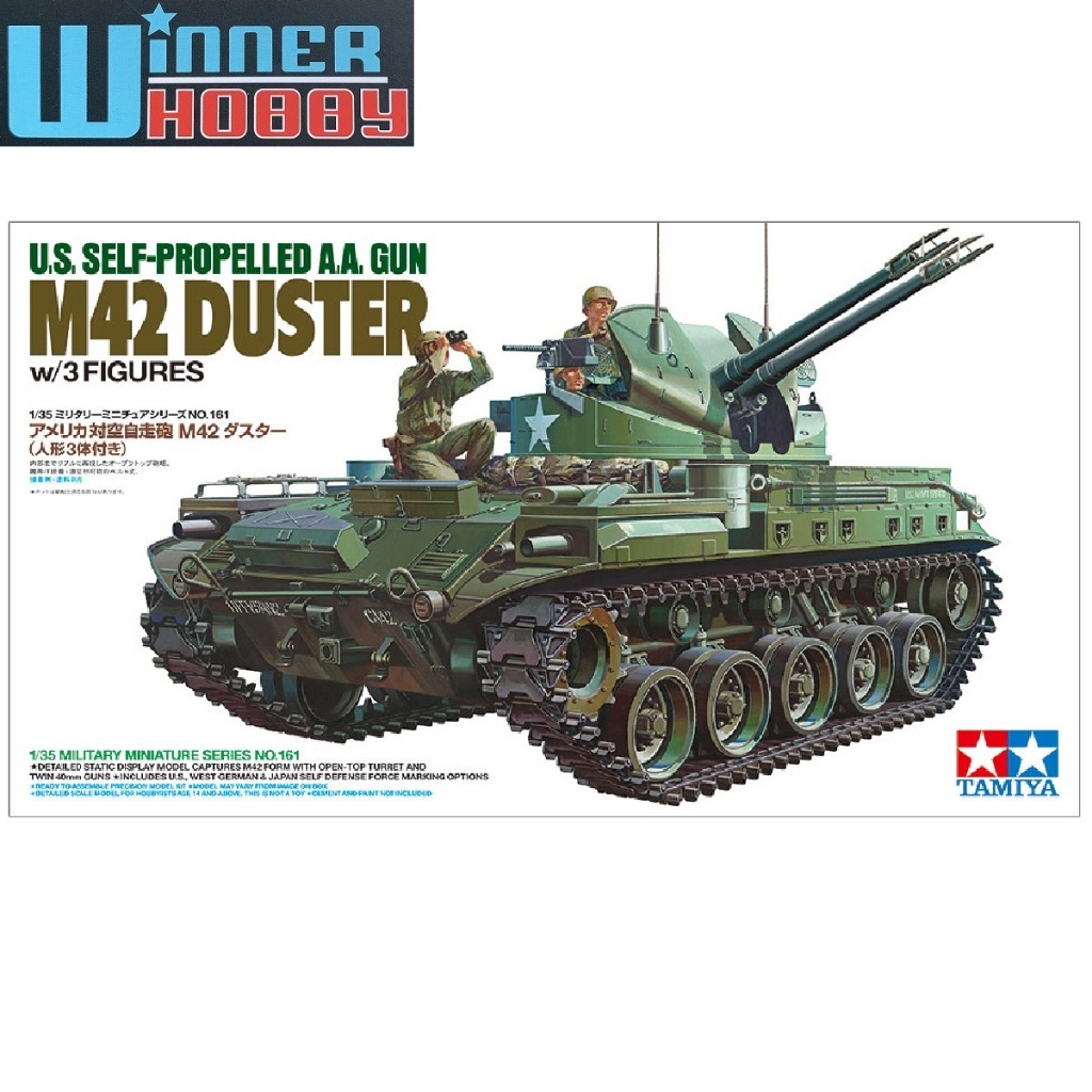 Tamiya 35161 U.S. SELF-PROPELLED A.A. GUN M42 DUSTER (w/3 FIGURES) 1/35