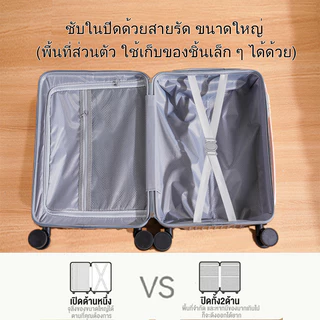 BoldEdge กระเป๋าเดินทาง 14/20/24นิ้ว รุ่นซิปล็อครหัสได้ วัสดุABS+PC จุขนาดใหญ่ น้ำหนักเบา 8ล้อคู่360องศา Luggage