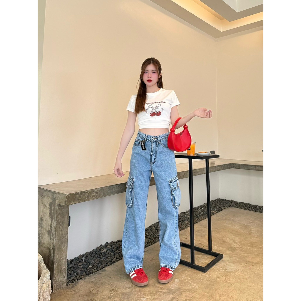 กางเกงยีนส์Cargo AT7085ทรงสวย - รูปที่ 3