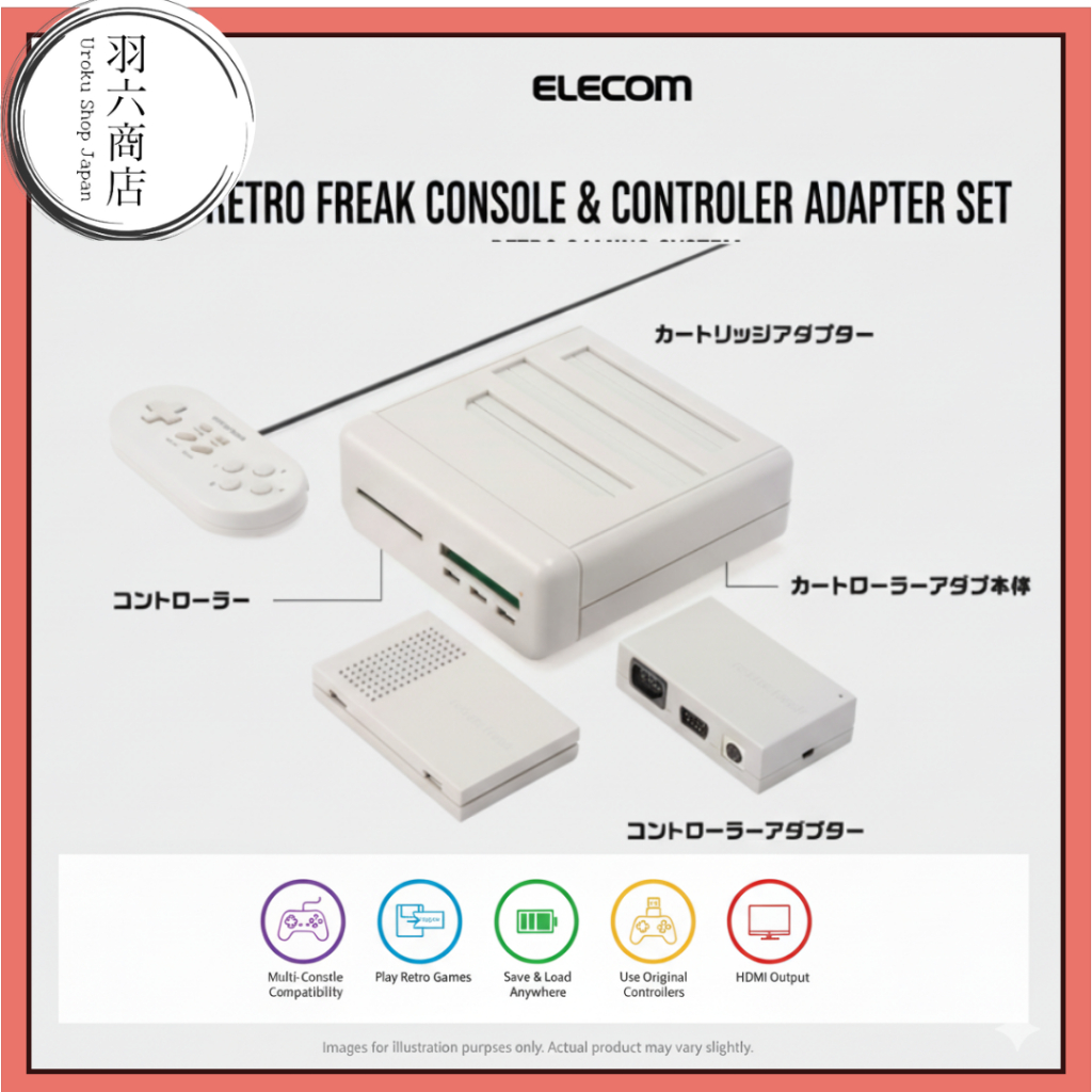 🎮 Cyber Gadget Retro Freak 11-in-1 Multi-Console HDMI Retro Game Emulator with Controller Adapter Se