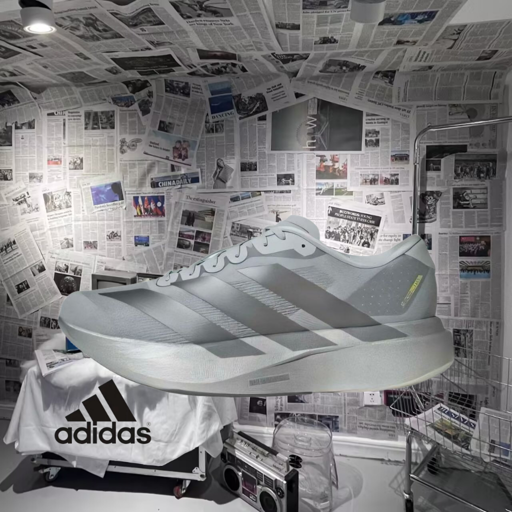 （ของแท้ 100 %）💛 adidas Adizero Adios Pro 4 Evo SL 3 รองเท้าผ้าใบ JR3419 สีเงิน