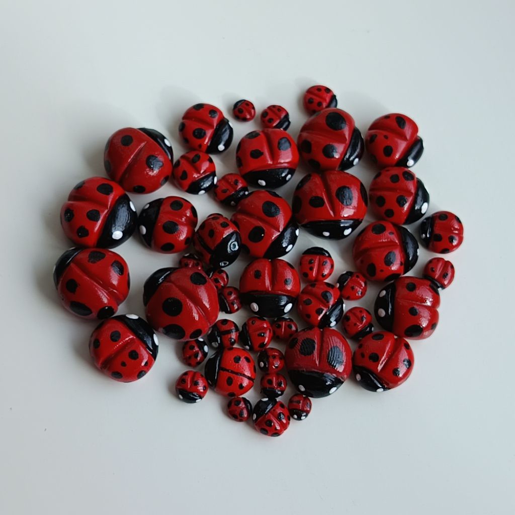 เต่าทองจิ๋ว🐞  ตกแต่งสวน ตกแต่งบ้าน จัดสวนถาด  สินค้าhandmade ปั้นมือ