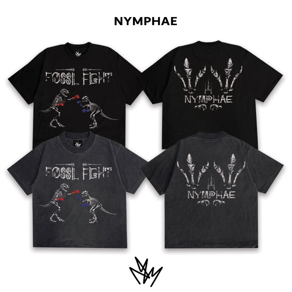 NYMPHAE: Fossil Fight [Oversized, Boxy T-shirt] ผสมผสานความเป็นมวยไทย