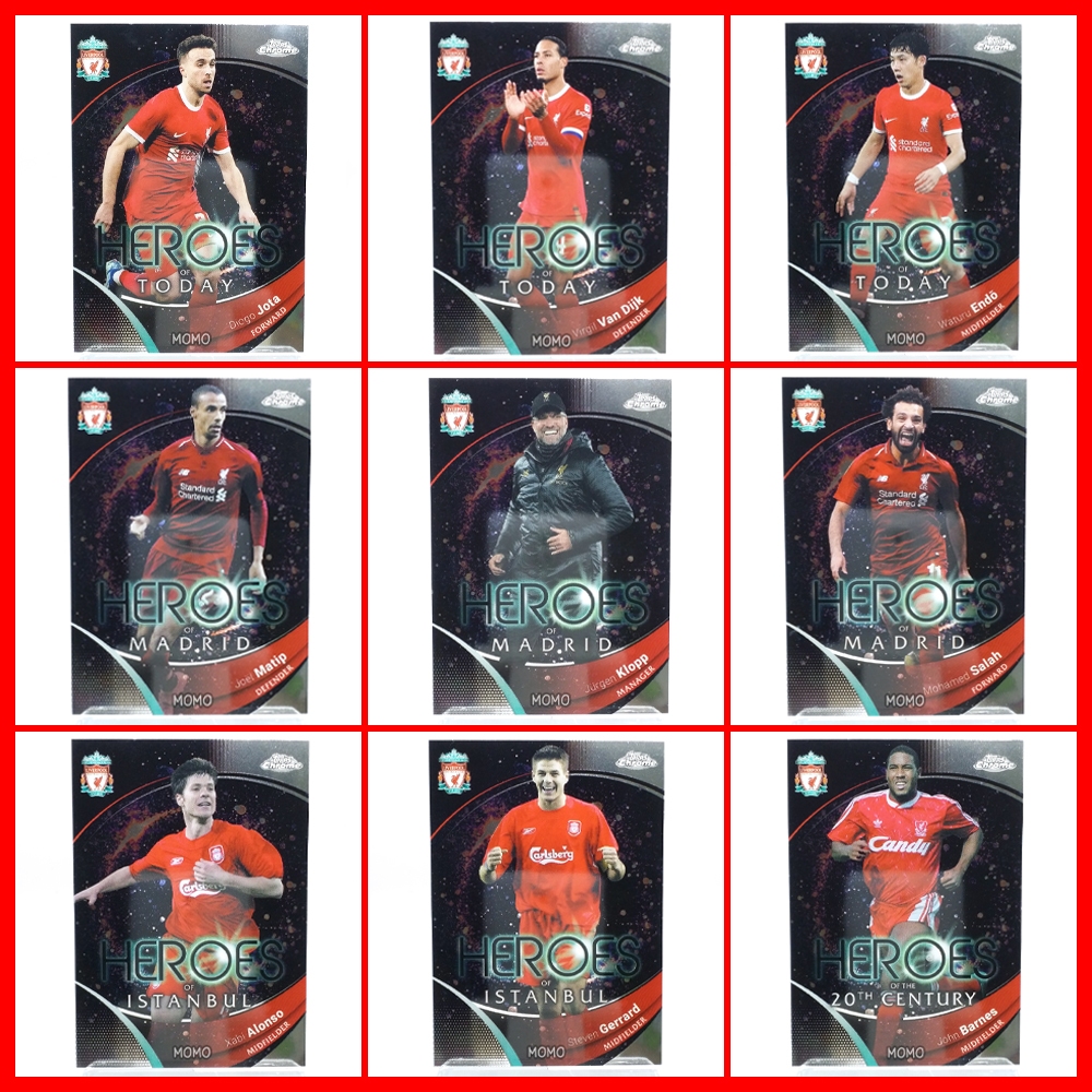 การ์ดบอล ลิเวอร์พูล 2023-24 Topps Chrome Liverpool Heroes ตำนาน