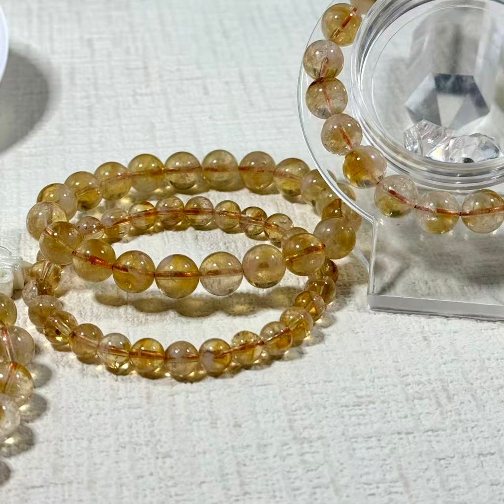ซิทรินเกรด5A Citrine ซิทริน หินนำโชค หินมงคล เสริมโชคลาภ หินซิทริน สร้อยข้อมือ หายาก ธรรมชาติแท้100%