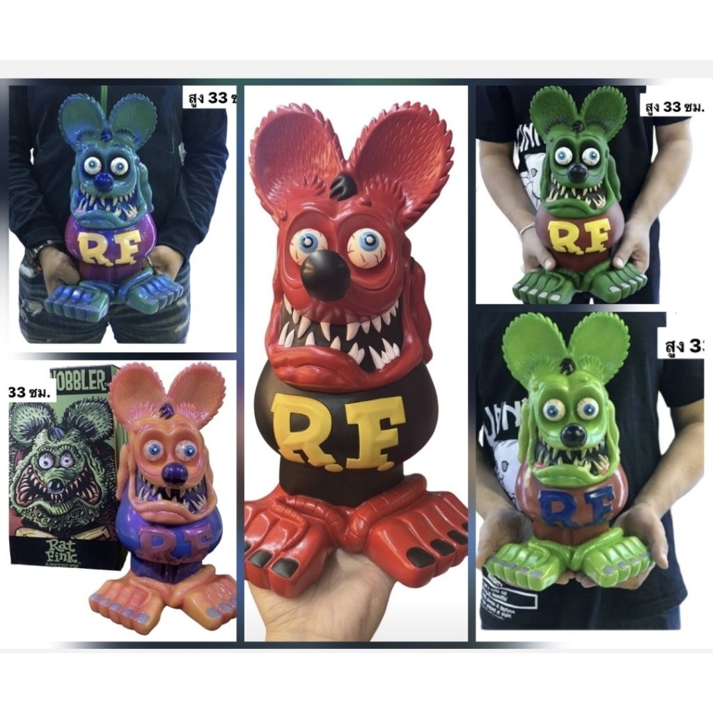 ของสะสมโมเดลตั้งโชว์ Rat Fink Wacky Wobbler Action Figure Desk Model Collectible Doll Toy Gift ขนาด 