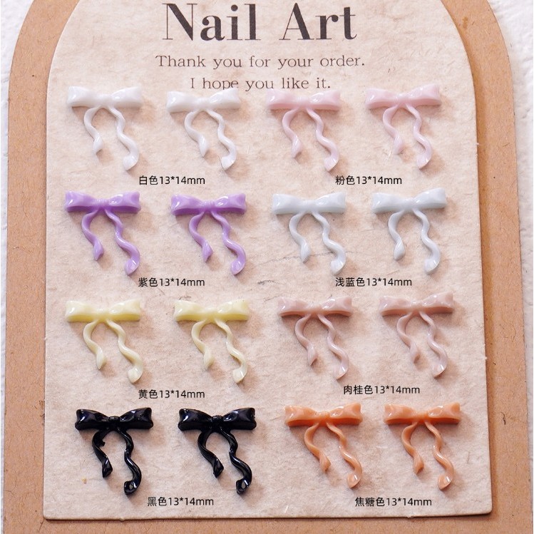 [ถุงละ 20 ชิ้น]  ✨โบว์เรซิ่น โบว์ติดเล็บ  ตกแต่งเล็บให้สวยงามค่ะ  พร้อมส่งนะคะ [ร้านไทย]