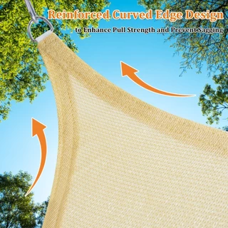 ผ้าบังแดด HDPE/160GSM สามเหลี่ยม ผ้าใบกลางแจ้ง กันยูวี ร่มใหญ่ๆ ผ้าใบบังแดด แสลนกันแดด ผ้าใบกันแดด