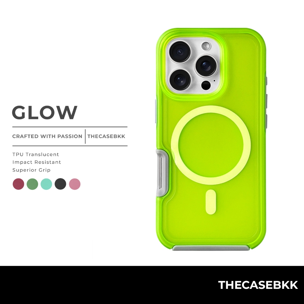 Glow Design ขอบ TPU ด้านหลังแมตต์  เคสไอโฟน THECASEBKK เคสกันกระแทก iPhone Case