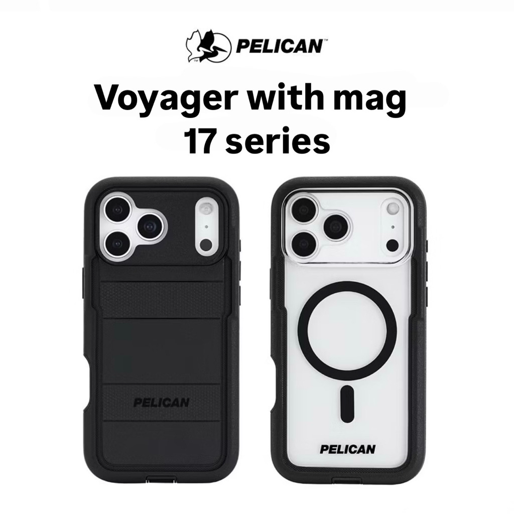 PELICAN voyager WITH MAg  17 series ✅รับประกัน 1 ปี เคสพรีเมี่ยมจากอเมริกา  iPhone 17Pro,17 Promax ก