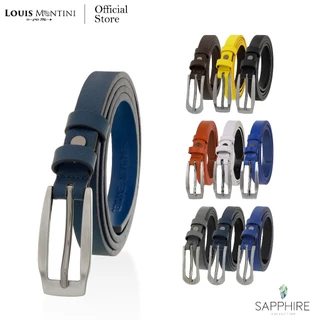 Louis Montini Sapphire Women's belt เข็มขัดหนังแท้ เข็มขัดแฟชั่น เข็มขัดผู้หญิงหนังแท้ MGW224