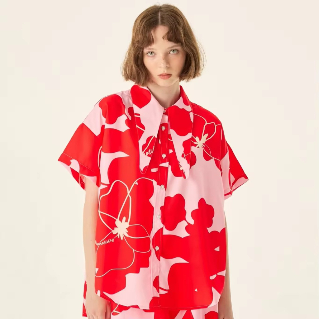 (New) พร้อมส่ง Endless Holiday Tokyo Summer Shirt Sun-Kissed & Flamingo / used