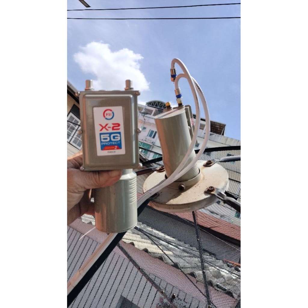 ของเเท้ หัวรับสัญญาณจาน PSI 2ขั้ว 5G ใช้ได้กับทุกจานตะแกรง