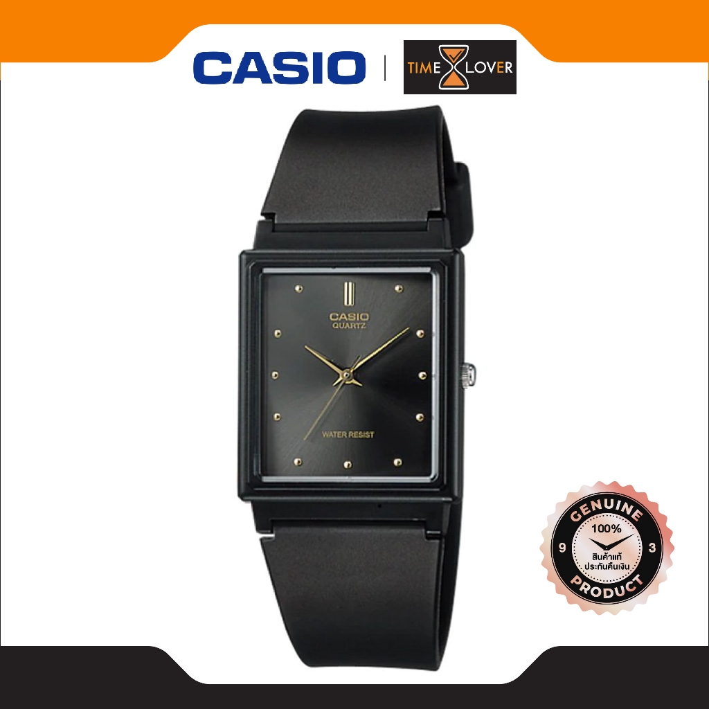 Casio รุ่น MQ-38-1A นาฬิกาข้อมือผู้ชาย สายเรซิ่น - สีดำ
